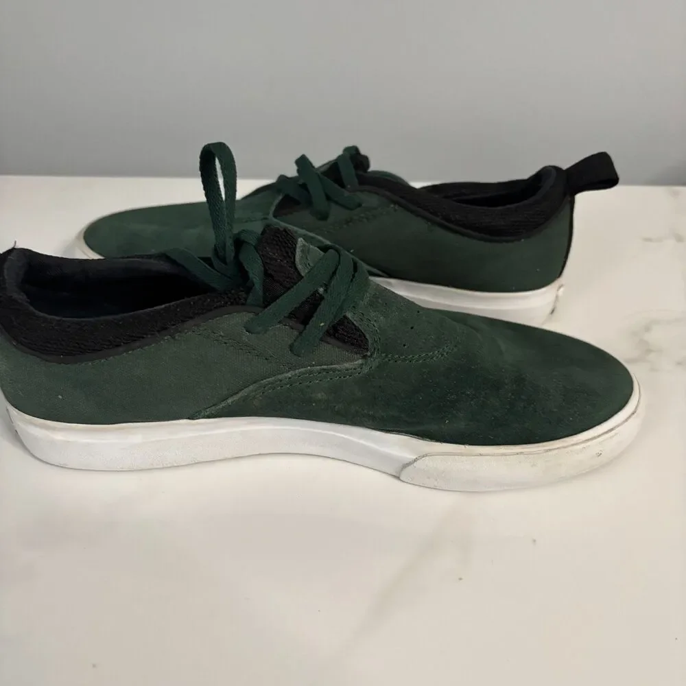 Lakai Men Riley 2 Skate Shoes Gum Suede Sole Slip On Riley Hawk Dk Green Size 7
